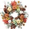 Fall Wreath for Front Door, 24" Harvest Autumn Eucalyptus Wreaths with Lights for Home Porch Decoration, Farmhouse Pumpkin Wreaths for Outdoor Table Centerpiece Thanksgiving Halloween Decorations